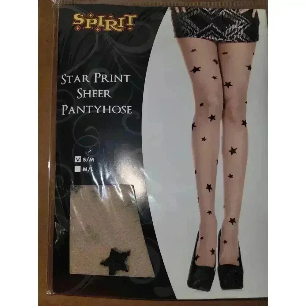 Star Print Sheer Pantyhose - Picture 1 of 2